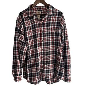 Blue Mountain Men's Button Down Plaid Red Shirt Sz XL Casual Outdoors Midwestern